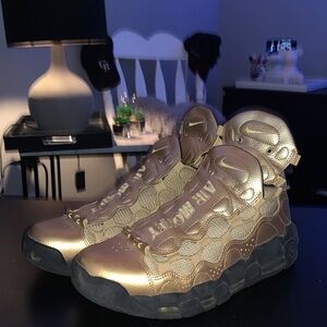 Nike Gold Air More Uptempo Sneakers